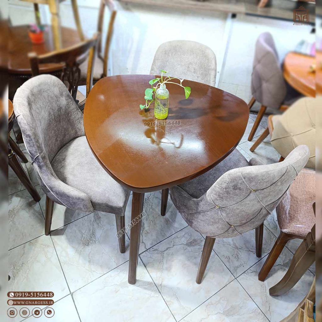 میز ناهارخوری 3نفره لاکچری با میز چوبی دیانا (جهت استعلام قیمت لطفا تماس بگیرید) - Image 4