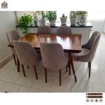 میز ناهارخوری لاکچری 4 نفره با میز لیندا چوبی (جهت استعلام قیمت لطفا تماس بگیرید) - Image 5