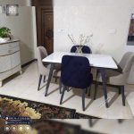 میز ناهارخوری لاکچری 4 نفره با میز لیندا چوبی (جهت استعلام قیمت لطفا تماس بگیرید) - Image 4