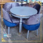 میز ناهارخوری چوبی با صندلی دوتیکه لاکپشتی همراه با میز 4 الی 8 نفره - Image 7
