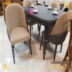 میز ناهارخوری 4 نفره کنزو چوبی با صندلی لاکپشتی - Image 12