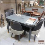 میز ناهارخوری 4 نفره کنزو چوبی با صندلی لاکپشتی - Image 5