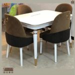 میز ناهارخوری 4 نفره کنزو چوبی با صندلی لاکپشتی - Image 7
