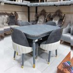 صندلی مبلی مدل لاکپشتی پایه مخروطی چوبی کونیک فلزی - Image 9