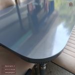 میز ناهارخوری چوبی 6 نفره کنزو با صندلی لاکپشتی مدرن - Image 8