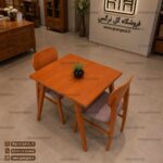 میز غذاخوری چوبی 2 نفره لیندا مینیمال با صندلی چوبی فیلی - Image 2