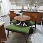 میز ناهار خوری 4 نفره چوبی مینیمال فیلی با پاف همراه - Image 5
