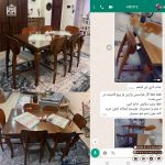 میز ناهار خوری چوبی طرح مینیمال فیلی با میز چوبی 6 نفره - Image 8