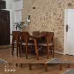 میز ناهار خوری چوبی طرح مینیمال فیلی با میز چوبی 6 نفره