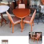 میز ناهار خوری چوبی دیانا 3نفره با صندلی مارال مبلی - Image 6