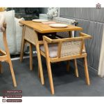میز ناهارخوری مینیمال حصیری 2 نفره کم جا - Image 4