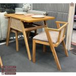 میز ناهارخوری مینیمال حصیری 2 نفره کم جا - Image 3
