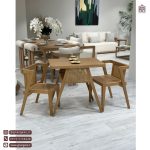 میز ناهارخوری مینیمال حصیری 2 نفره کم جا