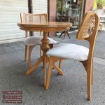 میز ناهارخوری کینگ پشت حصیری با میز عروس چوبی - Image 3