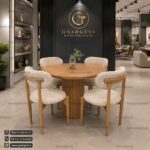 میز ناهارخوری نوبل 4 نفره راش با میز چوبی چهار نفره