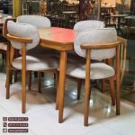 میز ناهارخوری 6نفره چوبی مینیمال نوبل با صندلی نوبل مینیمال - Image 12