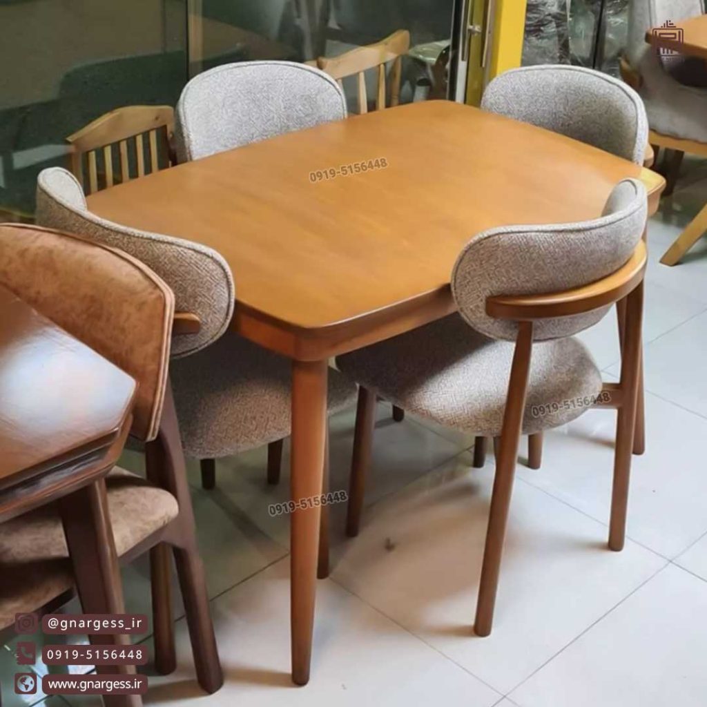 میز ناهارخوری چوبی داتیس با صندلی مینیمال نوبل چوب راش - Image 10