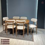 میز ناهارخوری چوبی داتیس با صندلی مینیمال نوبل چوب راش - Image 5
