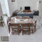 میز ناهارخوری 8 نفره مینیمال طرح نوبل چوب راش - Image 4