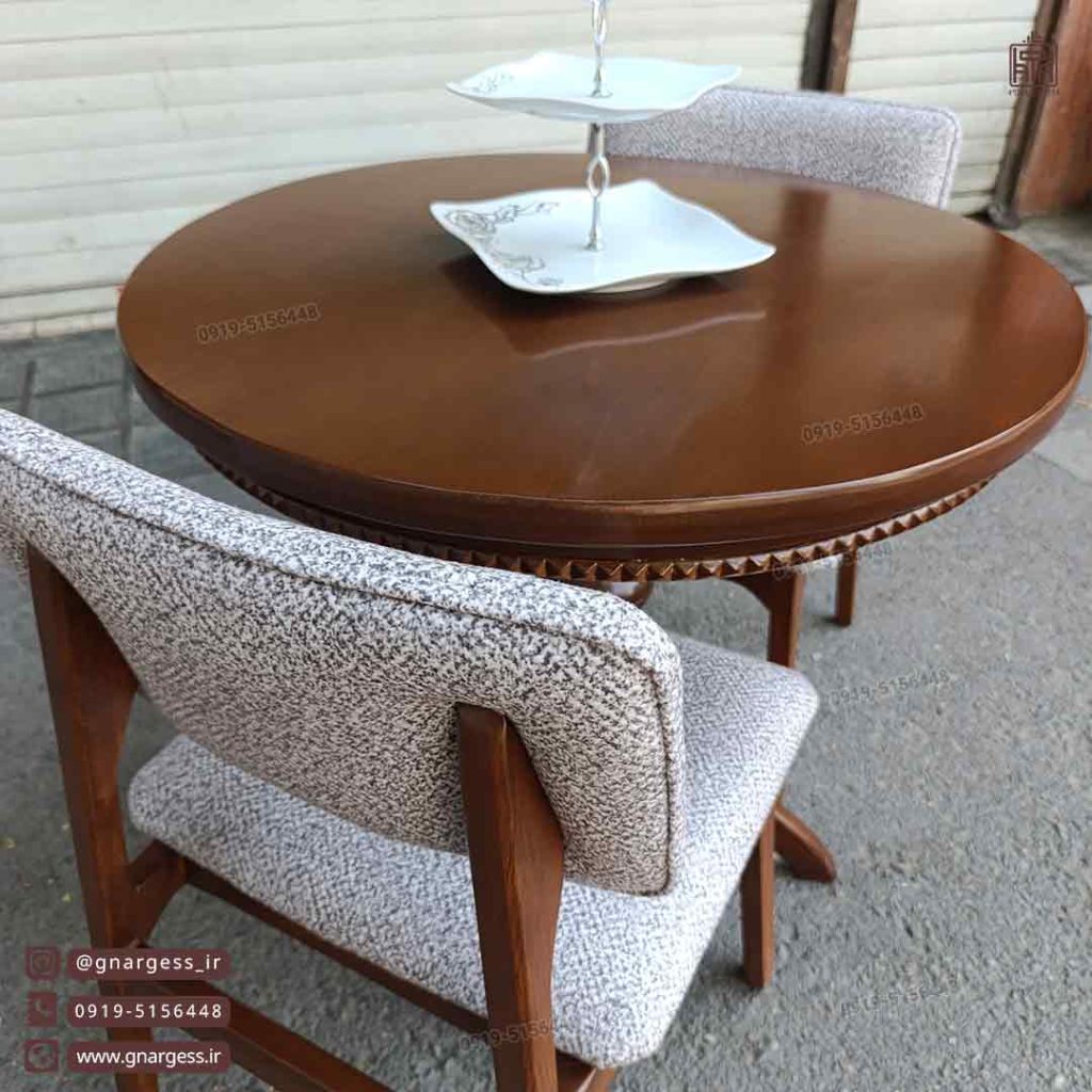 میز ناهارخوری چوبی با صندلی مینیمال پانیذ و میز عروس - Image 5
