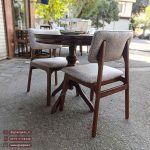 میز ناهارخوری چوبی با صندلی مینیمال پانیذ و میز عروس