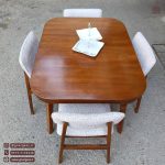 میز ناهارخوری چوب راش پانیذ مینیمال - Image 4