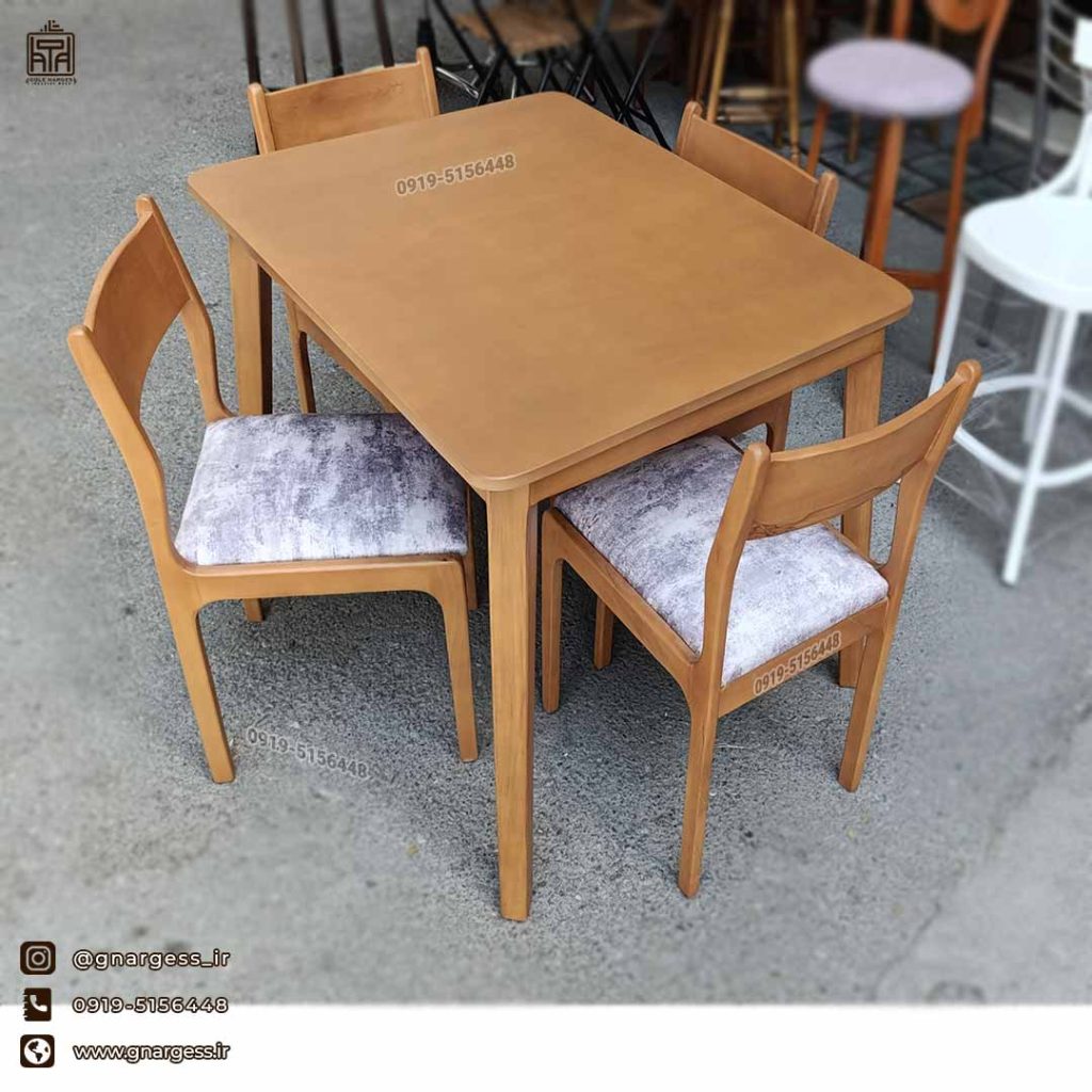 میز ناهارخوری چوب راش پارما جدید 4 نفره چوبی (جهت استعلام قیمت لطفا تماس بگیرید) - Image 4