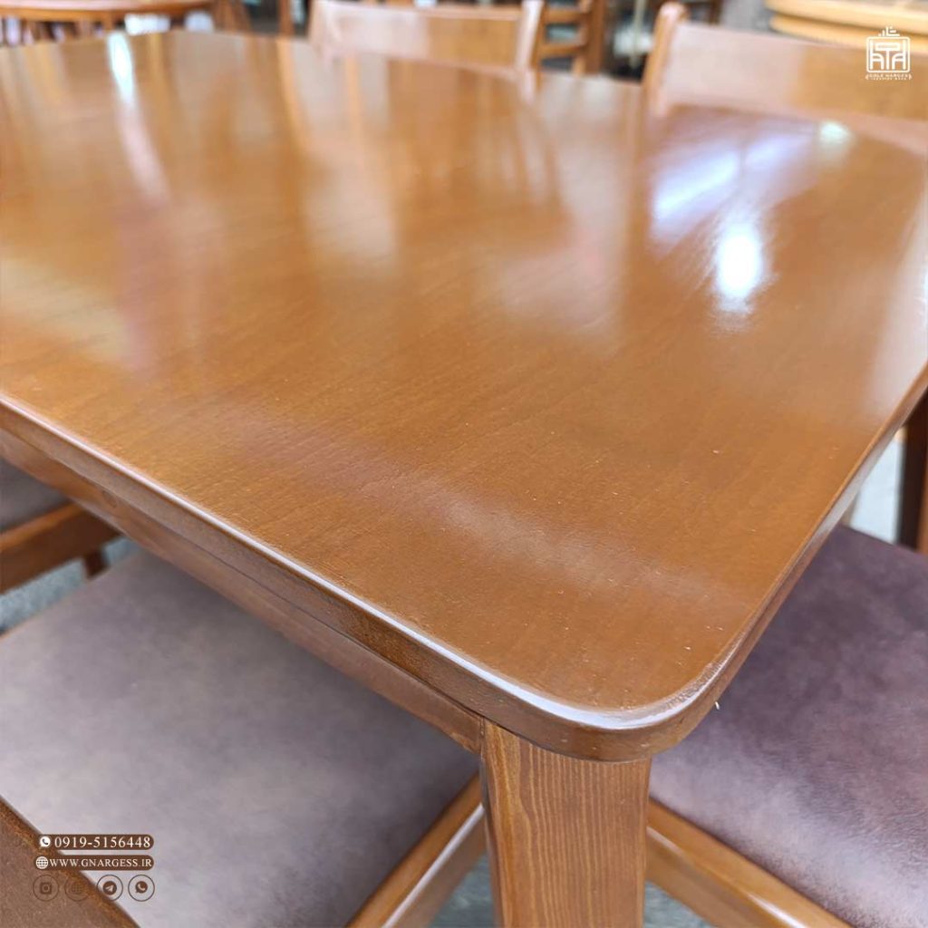 میز ناهارخوری پارما 6 نفره چوب راش با میز کارما (جهت استعلام قیمت لطفا تماس بگیرید) - Image 7
