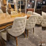 میز ناهارخوری چوبی پاشا طرح نما چستری با میز 4 الی 8 نفره چوبی - Image 7