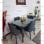 میز ناهارخوری چوبی پاشا مبلی جدید با میز چوبی 4 نفره کنزو - Image 3