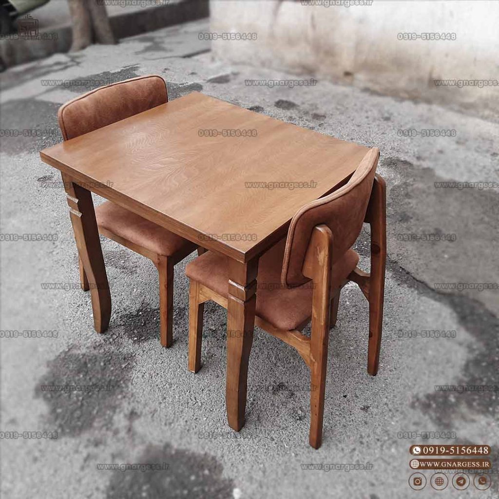 میز ناهارخوری چوبی پانیذ طرح پرومکس چوب راش با میز 2 الی 8 نفره - Image 8