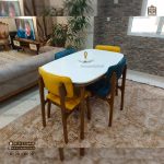 میز ناهارخوری چوبی پرومکس 4 نفره با میز چوبی - Image 9