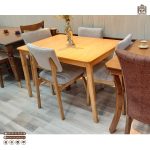 میز ناهارخوری چوبی پانیذ طرح پرومکس چوب راش با میز 2 الی 8 نفره - Image 5