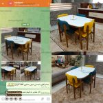 میز ناهارخوری چوبی پرومکس 4 نفره با میز چوبی - Image 10