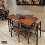 میز ناهارخوری چوبی پرومکس 4 نفره با میز چوبی
