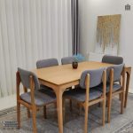 میز ناهارخوری چوبی 6 نفره با صندلی جدید پرومکس - Image 5