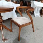 میز صبحانه خوری مدل رونیز با میز ناهارخوری 2 نفره گلرویا گرد چوبی - Image 8