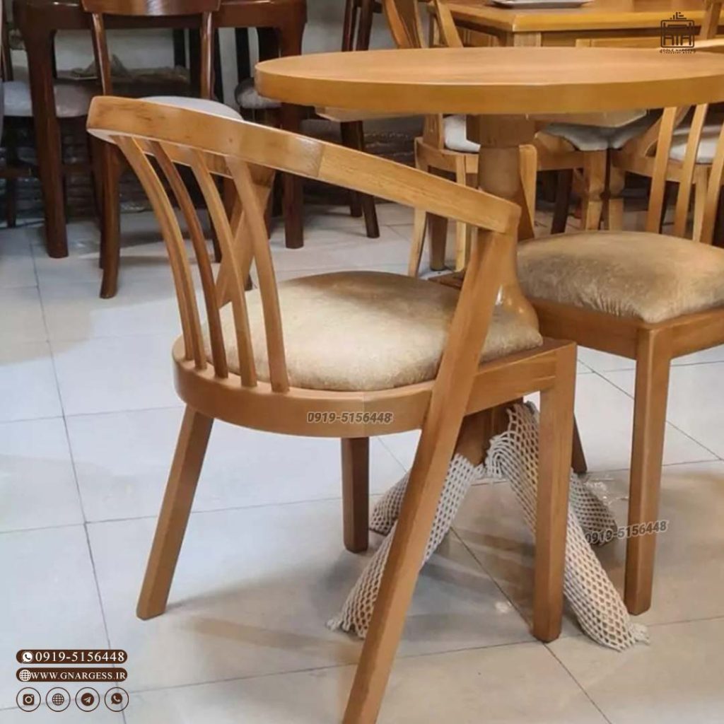 میز ناهارخوری جدید سبدی راش با میز غذاخوری 2 نفره چوبی - Image 9