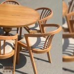 میز ناهارخوری چوب راش سبدی با میزچوبی عروس کنگره دار 2 الی 6 نفره - Image 7
