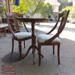 میز ناهارخوری 2نفره اتریشی طرح گیتاری با میز چوبی - Image 12
