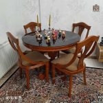 میز ناهارخوری چوبی گیتاری چوب راش با انواع میزهای 2 الی 8 نفره - Image 7