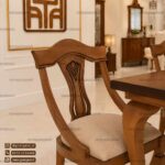 میز ناهارخوری 4 نفره چوب راش گیتاری با میز های چوبی - Image 3