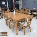میز ناهارخوری 4 نفره چوب راش گیتاری با میز های چوبی - Image 8
