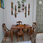 میز ناهارخوری گیتاری چوب راش با میز مهرگان چوبی - Image 5