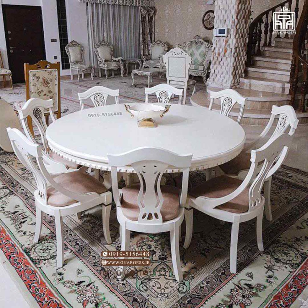 میز ناهارخوری چوبی گیتاری چوب راش با انواع میزهای 2 الی 8 نفره - Image 5