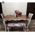 میز چوبی 4 نفره ماهور با صندلی ناهار خوری سون مبلی - Image 3