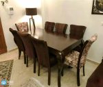 میز غذا خوری 8نفره چوبی مدل سون سم آهویی