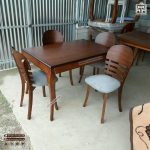 میز ناهارخوری چوبی با صندلی تیغ ماهی 4نفره الی 8 نفره - Image 3
