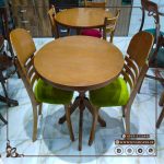 میز ناهارخوری چوبی دو نفره تیغ ماهی جدید