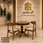 میز و صندلی 2 نفره وان راش با میز ناهار خوری دو نفره چوبی - Image 2